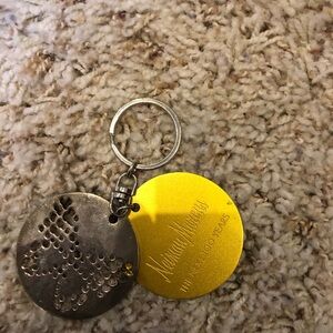 Neiman Marcus Keychain with Butterfly Design